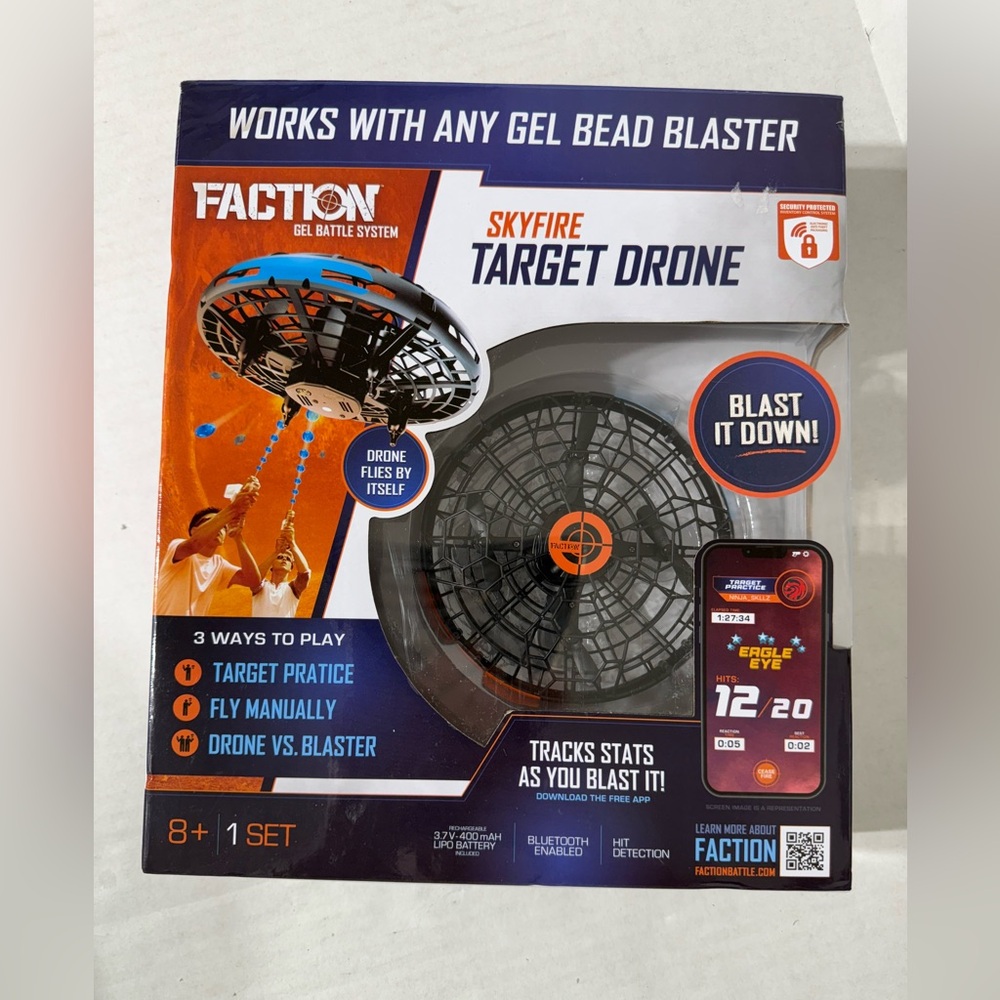BRAND NEW! Faction Gel Battle System Skyfire Target Drone! Black.